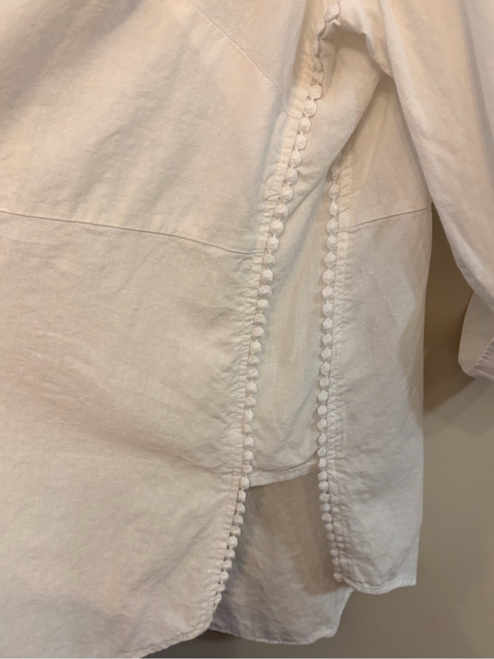 Penningtons Linen Blend Button-Up Blouse | Coastal Quiet Luxury XL - Picture 5 of 7
